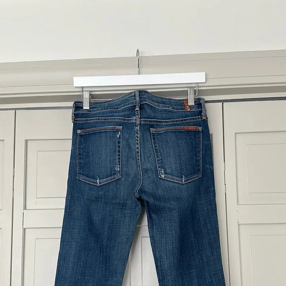 7 For All Mankind Dark Blue Flare Jeans - Picture 4 of 5